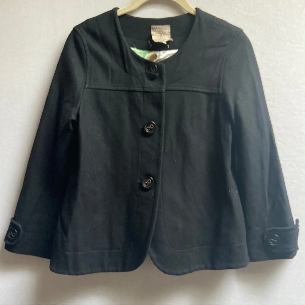 Tulle Anthropologie Wool Blend Pea Coat Winter Jacket S